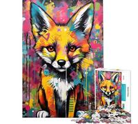 Puzzle per adolescenti da 1000 pezzi con graffiti di Banksy e volpe dei bassifondi Puzzle per adulti gioco rilassante decorazione da parete sfida impegnativa da completare (dimensioni 38x52cm)