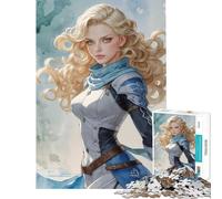 Puzzle per adolescenti da 1000 pezzi con guerriera bionda Aiuta a stimolare la mente decorazione per la casa giochi rilassanti adatto a persone dai 14 anni in su (38x26cm)