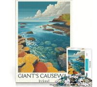 Puzzle per adolescenti da 1000 pezzi con il poster della Giant's Causeway, gioco impossibile, divertente antistress, ideale come regalo 38x26cm