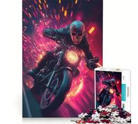 Puzzle per adolescenti da 1000 pezzi con il poster di Skull Rider gioco rompicapo attività divertenti da fare a casa regalo per donne 38x26cm