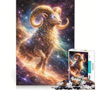 Puzzle per adolescenti da 1000 pezzi con il segno zodiacale dell'Ariete e della Montagna, figura stellata, giocattolo antistress, sfida impegnativa, per migliorare l'amore tra le coppie 38x26cm