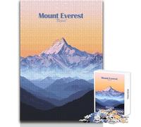 Puzzle per adolescenti da 1000 pezzi con illustrazione del Monte Everest, bellissimo gioco di design, decorazione perfetta, regalo per compleanni, dimensioni 50x75cm