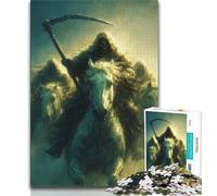 Puzzle per adolescenti da 1000 pezzi con la morte, puzzle per adolescenti, apprendimento educativo, ideale come regalo per tutta la famiglia (dimensioni 38x26cm)