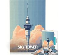 Puzzle per adolescenti da 1000 pezzi con la Torre del Cielo e il Poster della Nuova Zelanda gioco rompicapo attività divertenti da fare a casa regalo per donne 38x52cm