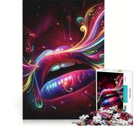 Puzzle per adolescenti da 1000 pezzi con labbra che si aprono in un attimo gioco educativo migliora la memoria regalo di compleanno regalo 38x26cm