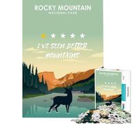 Puzzle per adolescenti da 1000 pezzi con le Montagne Rocciose - Recensione di giochi educativi giocattoli che stimolano la mente e sono idee regalo divertenti e spiritose (Dimensioni 75x50cm)