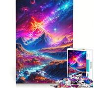 Puzzle per adolescenti da 1000 pezzi con montagne rosa astratte, giochi per famiglie, assemblaggio di motivi, per rafforzare l'amore tra le coppie 38x52cm