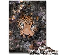 Puzzle per adolescenti da 1000 pezzi con motivo leopardato fiorito, per bambini dai 14 anni in su, interessanti regali per ridurre lo stress per amici e familiari, 50x75cm