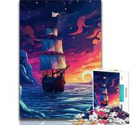 Puzzle per adolescenti da 1000 pezzi con navi colorate, ideali come regalo per tutta la famiglia, adatti a bambini di età compresa tra 14 e 18 anni (dimensioni 38x26cm)