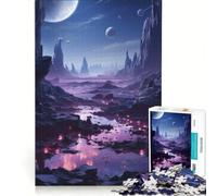 Puzzle per adolescenti da 1000 pezzi con paesaggio alieno, giochi per famiglie, assemblaggio di motivi, per rafforzare l'amore tra le coppie 38x26cm