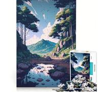 Puzzle per adolescenti da 1000 pezzi con paesaggio asiatico, antistress, sfida impegnativa, per rafforzare l'amore tra le coppie 38x26cm