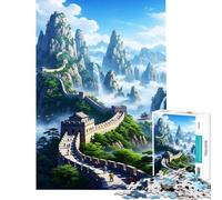 Puzzle per adolescenti da 1000 pezzi con paesaggio della Grande Muraglia cinese Aiuta ad allenare la mente decora la casa rilassa e gioca Adatto a persone dai 14 anni in su (38x26cm)