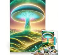Puzzle per adolescenti da 1000 pezzi con paesaggio di funghi alieni, giochi per famiglie, assemblaggio di modelli, per rafforzare l'amore tra le coppie 38x26cm