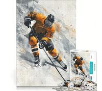 Puzzle per adolescenti da 1000 pezzi con pattinatore di hockey aggressivo, giochi per famiglie, assemblaggio di modelli, per rafforzare l'amore tra le coppie 38x52cm