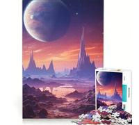 Puzzle per adolescenti da 1000 pezzi con pianeti alieni e fiumi, giochi per famiglie, assemblaggio di modelli, per rafforzare l'amore tra le coppie 38x26cm