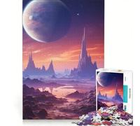 Puzzle per adolescenti da 1000 pezzi con pianeti alieni e fiumi, giochi per famiglie, assemblaggio di modelli, per rafforzare l'amore tra le coppie 50x75cm