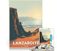 Puzzle per adolescenti da 1000 pezzi con poster di Lanzarote, giochi rilassanti, interazione genitore-figlio, gioco di sfida unico 38x26cm