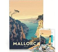 Puzzle per adolescenti da 1000 pezzi con poster di Maiorca, giochi rilassanti, interazione genitore-figlio, gioco di sfida unico 50x75cm