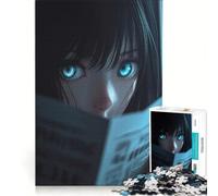 Puzzle per adolescenti da 1000 pezzi con ragazza anime che legge, giochi rilassanti, difficili e stimolanti, ogni pezzo è unico 38x52cm