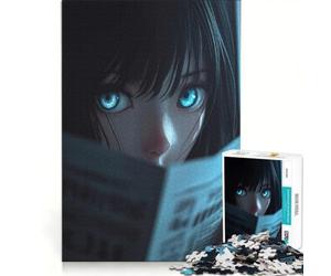 Puzzle per adolescenti da 1000 pezzi con ragazza anime che legge, giochi rilassanti, difficili e stimolanti, ogni pezzo è unico 38x52cm