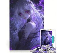 Puzzle per adolescenti da 1000 pezzi con ragazza anime dagli occhi viola antistress sfida impegnativa per rafforzare l'amore tra le coppie 50x75cm
