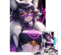 Puzzle per adolescenti da 1000 pezzi con ragazza anime dalle orecchie da lupo Aiuta a sviluppare la mente stimola il cervello e favorisce il relax Adatto a partire dai 14 anni 50x75cm