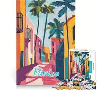 Puzzle per adolescenti da 1000 pezzi con scena di strada messicana gioco rompicapo attività divertenti da fare a casa regalo per donne 38x52cm