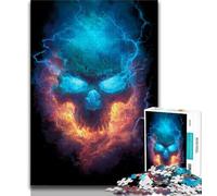 Puzzle per adolescenti da 1000 pezzi con scheletro di fulmine, attività divertenti per la famiglia, attività da fare a casa, regalo di compleanno, regali da viaggio (dimensioni 38x26cm)