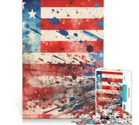 Puzzle per adolescenti da 1000 pezzi con schizzi di vernice tema America giochi educativi per migliorare la memoria regalo di compleanno 38x26cm