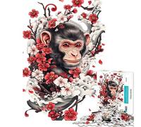 Puzzle per adolescenti da 1000 pezzi con scimmia giapponese e tatuaggio giocattolo per ragazzi decorazione da parete sfida educativa (dimensioni 38x52cm)