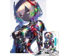 Puzzle per adolescenti da 1000 pezzi con simpatici personaggi cyborg sfida di intelligenza giocattolo avvincente gioco per famiglie antistress regalo divertente (dimensioni 38x26cm)