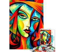 Puzzle per adolescenti da 1000 pezzi con soggetto astratto femminile Gioco pratico per adolescenti ideale per passare il tempo in casa (dimensioni 50x75cm)