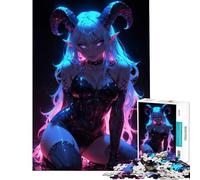 Puzzle per adolescenti da 1000 pezzi con succube sexy al neon gioco rilassante gioco intellettuale regalo per donne e uomini un'opera d'arte (dimensioni 50x75cm)