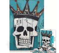 Puzzle per adolescenti da 1000 pezzi con teschio in stile Basquiat, gioco impossibile, rilassante e stimolante per la mente, regalo per donne 38x52cm