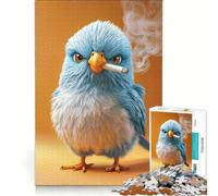 Puzzle per adolescenti da 1000 pezzi con uccello arrabbiato che fuma, giochi per famiglie, assemblaggio di figure, per rafforzare l'amore tra le coppie 38x52cm