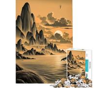 Puzzle per adolescenti da 1000 pezzi con un bellissimo salto di delfini al tramonto gioco rompicapo giocattolo educativo regalo per compleanni difficile (dimensioni 75x50cm)