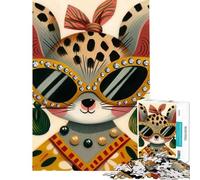 Puzzle per adolescenti da 1000 pezzi con un topolino alla moda Attività divertenti da fare in casa ma anche un gioco divertente e umoristico per tutta la famiglia adatto a ragazzi dai 14 anni in su