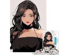 Puzzle per adolescenti da 1000 pezzi con una bellissima donna in stile anime gioco impossibile gioco educativo sfida giocattolo divertente regalo adatto alle coppie (dimensioni 38x52cm)