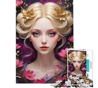 Puzzle per adolescenti da 1000 pezzi con una bellissima ragazza e una fiaba giochi educativi giocattoli didattici ottimi regali e giocattoli educativi (dimensioni 38x52cm)