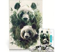 Puzzle per adolescenti da 1000 pezzi con una coppia di panda, antistress, sfida impegnativa, per rafforzare l'amore tra le coppie 38x26cm