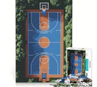Puzzle per adolescenti da 1000 pezzi con vista aerea di un campo da basket nella natura, giochi per famiglie, assemblaggio di modelli, per rafforzare l'amore tra le coppie 38x26cm