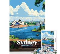 Puzzle per adolescenti da 1000 pezzi con vista sul Teatro dell'Opera di Sydney giocattoli antistress idee regalo giochi per famiglie adatti per la decorazione della scrivania dimensioni 38x52cm
