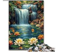Puzzle per adolescenti da 1000 pezzi con vista sulla cascata, antistress, sfida difficile, regali di Babbo Natale segreto per bambini dai 14 anni in su (dimensioni 26x38cm)