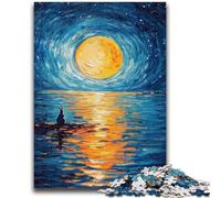 Puzzle per adolescenti da 1000 pezzi, coniglio sotto la luna, giochi educativi, decorazione per la casa, gioco educativo per compleanno, Natale 26x38cm