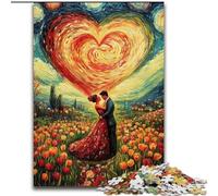 Puzzle per adolescenti da 1000 pezzi, coppia che si abbraccia, antistress, sfida difficile, regali di Babbo Natale segreto per età dai 14 anni in su (dimensioni 50x75cm)