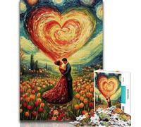 Puzzle per adolescenti da 1000 pezzi, coppia che si abbraccia, giocattolo educativo intellettuale decompressivo, ideale come regalo per tutta la famiglia, 75x50cm