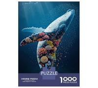 Puzzle Per Adolescenti Da 1000 Pezzi Coral Whale Underwater Puzzle Giocattolo Decorazione Da Parete Migliora La Memoria Regali Per Amici E Familiari 38x26cm/1000pcs
