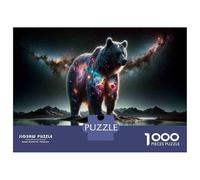 Puzzle Per Adolescenti Da 1000 Pezzi Cosmic Bear Print Puzzle Per Adolescenti Giochi Rilassanti Corsa Di Velocità Manuale Per È Ideale Come Regalo 52x38cm/1000pcs