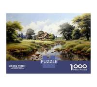 Puzzle Per Adolescenti Da 1000 Pezzi Cottage by The River-2 Puzzle Per Adulti Giochi Rilassanti Regalo Di Compleanno Regali Per Amici E Familiari 38x26cm/1000pcs