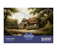 Puzzle Per Adolescenti Da 1000 Pezzi Cottage in The Woods Puzzle Per Adulti Giochi Rilassanti Sfida Difficile Interazione Genitore-figlio 70x50cm/1000pcs